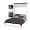 Bestar Orion Queen Murphy Bed and Shelving Unit with Fold-Out Desk (95W), White & Walnut Grey 116875-000017 - alternate 4